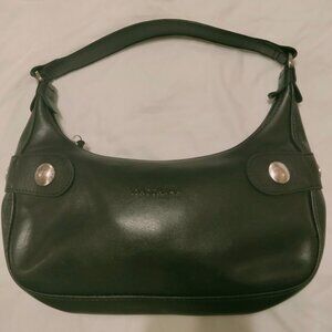 Longchamp Vintage Leather Shoulder Bag. Black